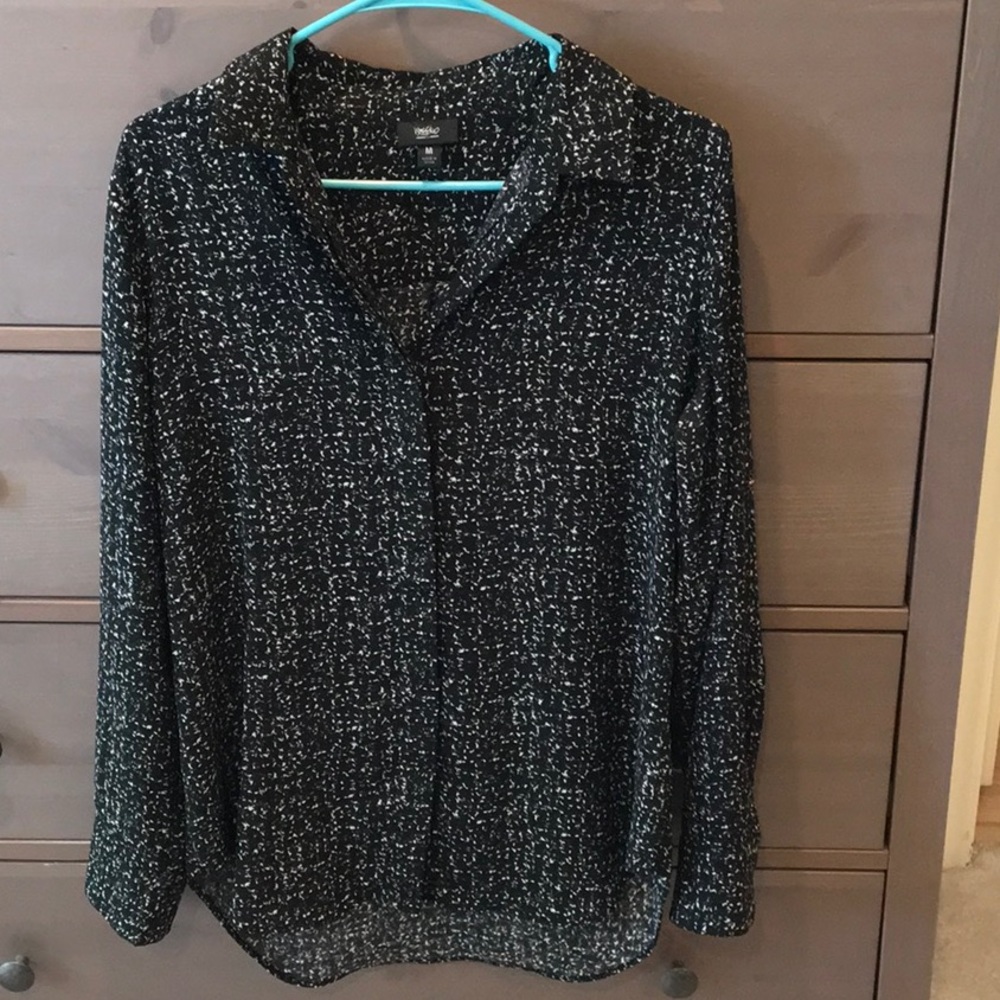 Long sleeve button down blouse